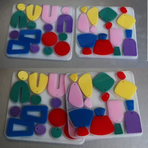 Geometric silicone mold set for DIY epoxy resin earrings, versatile handmade casting.
