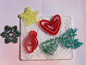Weihnachten Büroklammer Lesezeichen Silikonharzform Set Stern Herz Schneeflocke DIY Neu