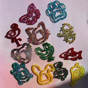 Cute animal resin bookmarks molds set glitter epoxy craft DIY molds for handmade lovers.