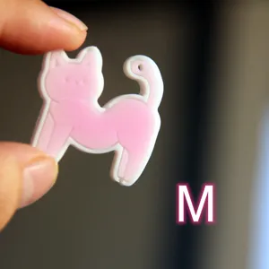 ciondolo in resina gatto carino sfumato rosa accessorio per gioielli fai da te