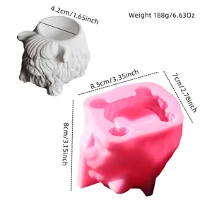 Highland cow silicone mold for concrete plaster pen holder candle cup epoxy resin DIY crafts