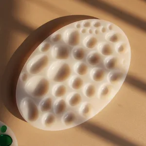 Detailed shot of irregular oval resin silicone mold, perfect for DIY jewelry crafting.