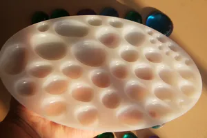 Silicone mold for resin casting, irregular gemstone shapes for DIY jewelry pendant making.