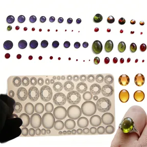 Runde ovale kleine Edelstein Silikonform für handgemachte Epoxidharz Cabochon Schmuckherstellung