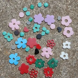 Bunte Acryl Blumen Perlen Anhänger DIY Schmuckherstellung Zubehör für Ohrringe Halskette Handwerk