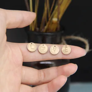 DIY Silikonform Alphabet Nummer Runde Platte Epoxidharz Gussform Einzelloch Doppelloch Buchstabe Anhänger Form