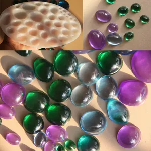 Silicone mold for 3D irregular resin gemstones, DIY jewelry making and pendant crafting.