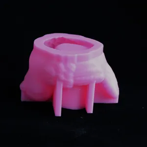 Pink cute cartoon bear silicone mold for epoxy resin candle plaster DIY storage jar crafts