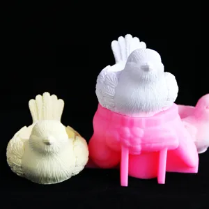 3D bird silicone mold for handmade gypsum resin candles flower pot pen holder crafts