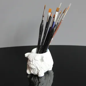 Cute Highland cow silicone mold pen holder concrete plaster candle cup home craft