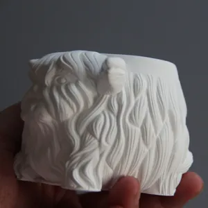 Highland cow silicone mold gypsum pen holder candle cup DIY concrete casting craft tool