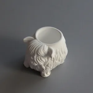 White highland cow silicone mold for cute candle holder and pen container crafts DIY