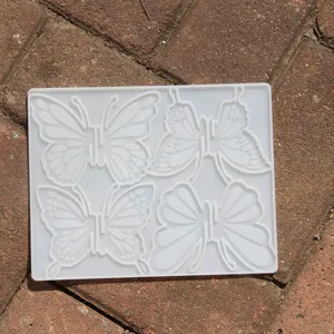Silicone butterfly mold detail showing close-up structure for DIY resin crafts!