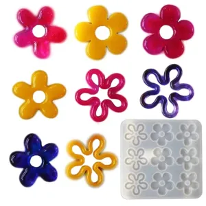 DIY Crystal Epoxy Resin Flower Silicone Mold And Leather Cord Necklace Craft Making Tools