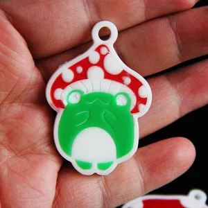 Süßer Frosch Pilz Anhänger Harz Form Charm DIY Handwerk Zubehör für die Schmuckherstellung.