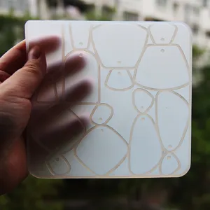 Transparent silicone mold for DIY geometric earrings and resin pendants, multi-shape design.