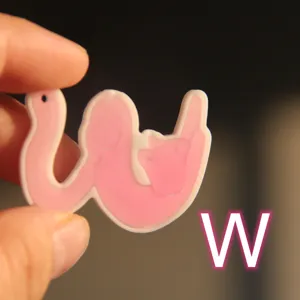Stampo in silicone con lettera di gatto carino per ciondolo in resina fai da te.