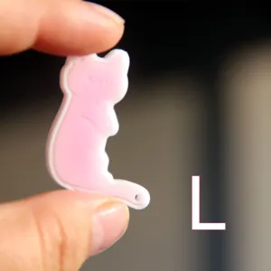 Grazioso ciondolo in resina a forma di gatto lettera e stampo in silicone per artigianato