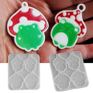 Silikon Pilz Frosch Anhänger Form DIY Handgemachte Epoxidharz Gips Kuchen Form Süße Tier Handwerk Backwerkzeug