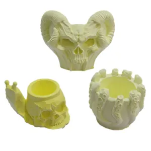 Gothic skull and octopus tentacle silicone molds resin craft pen holder flower pot pots