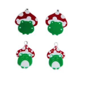 Niedliche Pilz Frosch Anhänger Charms für DIY handgemachte Schmuck Halsketten Armbänder.