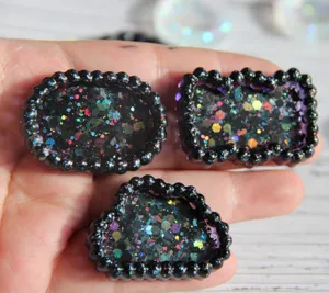 Retro Perle Harz Schale Form, dekorative ovale und Wolken Schmuckablage für DIY Basteln