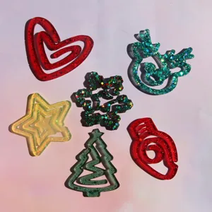 Weihnachten Büroklammer Lesezeichen Harzform Set, süße Schneeflocke Stern Hirsch Formen für DIY.
