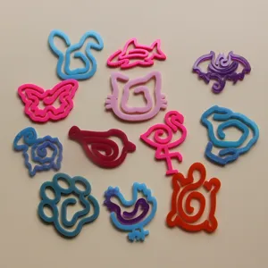 Cute animal resin molds set, colorful silicone molds for DIY bookmarks and crafts design.