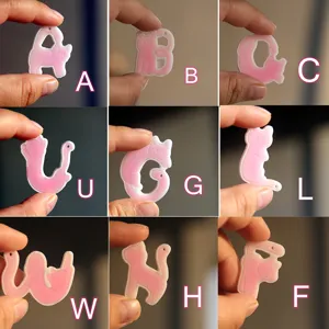 Stampo in silicone con lettere di gatto carino ciondolo in resina accessori fai da.