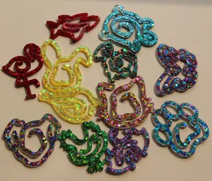 Cute animal glitter resin bookmark molds set, cat, dog and butterfly silicone molds.