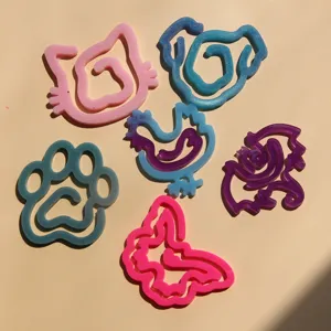 Cute animal resin molds set featuring cat, dog, and butterfly shapes for DIY crafts and bookmarks.