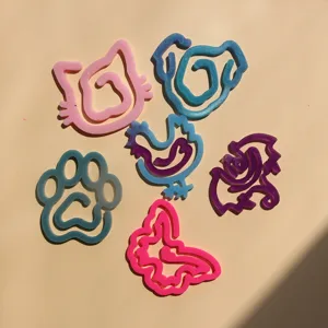 Cute animal silicone molds for resin casting, cat dog paw butterfly pendant molds for craft DIY.