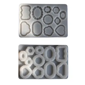 Retro Perlen Silikon Tablett Form fuer Harzgießen, Wolke Oval Schmuck DIY Handwerk.