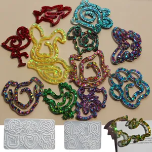 Cute Animal Paperclip Bookmark Silicone Mold DIY Resin Craft Making Mold Cartoon Animal Shape Flexible Epoxy Casting Mold