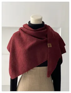 Cozy wool-blend triangle scarf for women, warm winter shawl and stylish neck warmer.