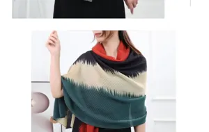Women gradient pleated scarf soft lightweight shawl stylish neck wrap versatile accessory