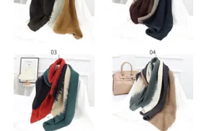 Detail view of gradient pleated soft womens scarf shawl showing rich color variations clearly.