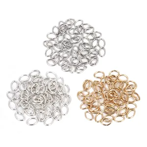 Anelli di Salto Aperti Ovali in Ferro Connettori Chiusi per la Creazione di Gioielli Fai da Te Accessori Metallici Galvanizzati