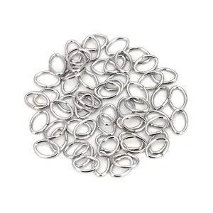 Anelli di salto ovali in ferro argentato sfusi per accessori per la creazione di gioielli fai da te