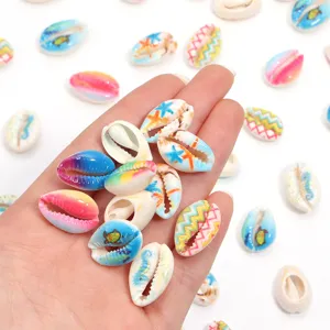 White cowrie shell beads for handmade jewelry, bracelets, necklaces, and DIY craft accessories.