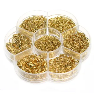 3-10mm DIY Jewelry Making Open Jump Rings And Closed Rings Set In Flower Storage Box
