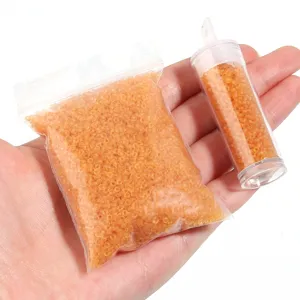Frosted glass seed beads for DIY jewelry making, 2mm orange crafting beads in bag and tube.