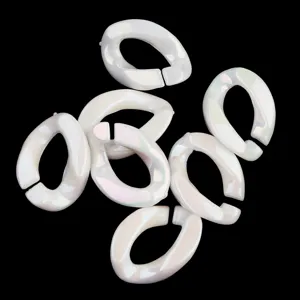 Translucent acrylic open link connectors pearly jewelry DIY glasses chain accessories