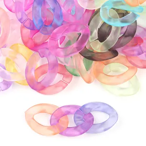 Bunte matte Acryl O-Ringe offene Binderinge DIY Schmuckherstellung Zubehör Detailansicht.