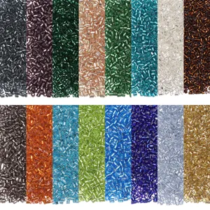 Perles tubulaires en verre de 2.5mm pour bracelets DIY et creation de bijoux faits main.