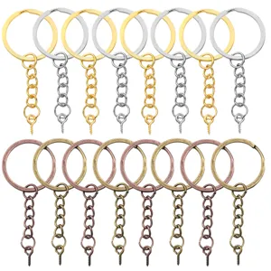 Metall Schlüsselringe DIY Schlüsselanhänger Hardware Zubehör Set Großpackung Teile
