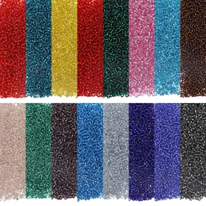Silver-Lined Clear Glass Seed Beads Round Loose Spacer Beads For Handmade DIY Bracelet Necklace Jewelry Making Crafts Accessories wholesale