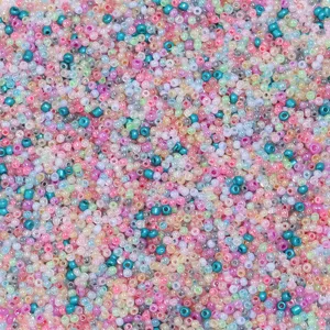 2mm glass seed beads mixed colorful crystal beads for DIY bracelet jewelry making supplies.