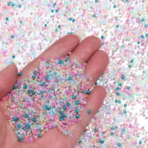 Colorful glass seed beads 2mm mixed colors DIY bracelet jewelry making craft materials