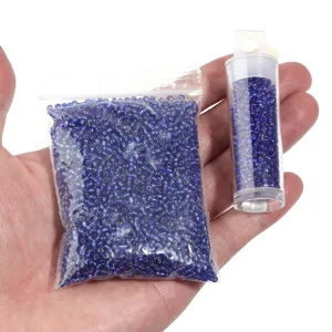Blue glass seed beads 2mm DIY bracelet necklace jewelry making craft supplies bulk pack